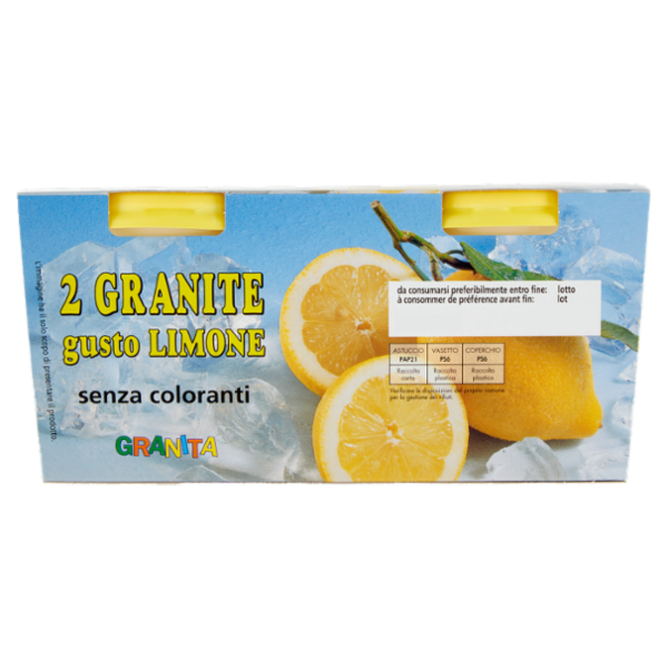 Alpigel Granite gusto Limone senza coloranti 2 x 135 g