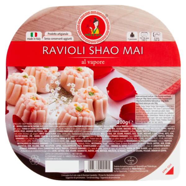 Mulan Ravioli Shao Mai al vapore Surgelato 200 g