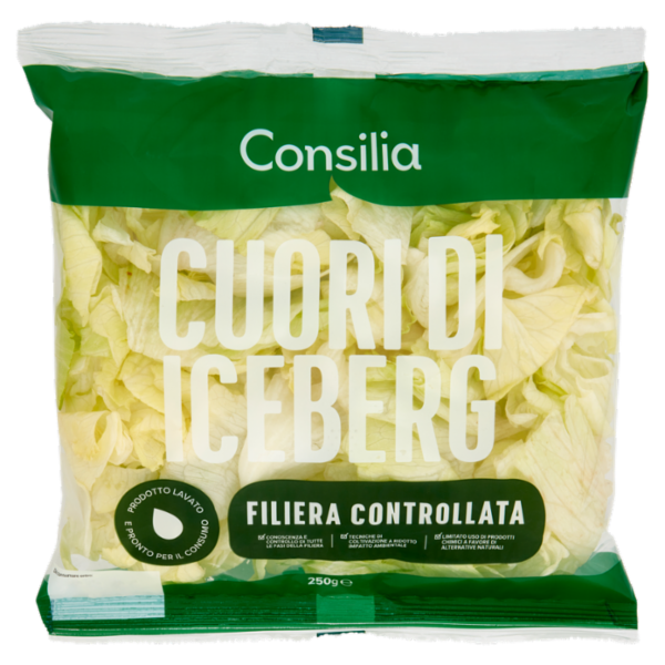 Consilia Cuori di Iceberg Lavati e Pronti per il Consumo 250 g