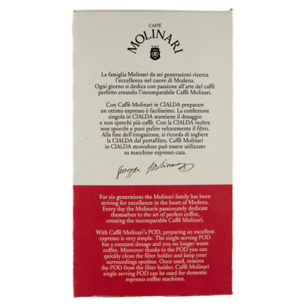 Caffè Molinari Caffè Crema Tradizione 18 Cialde Monodose per Macchine Espresso 125 g