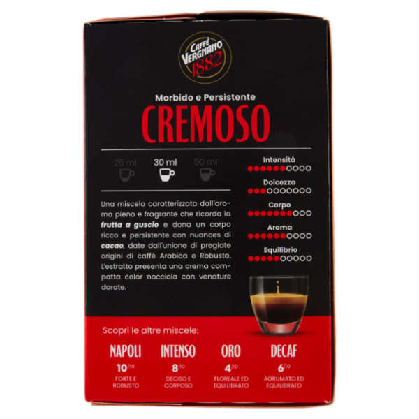 Caffè Vergnano 1882 Cremoso Capsule Compatibili Nespresso* 10 x 5 g