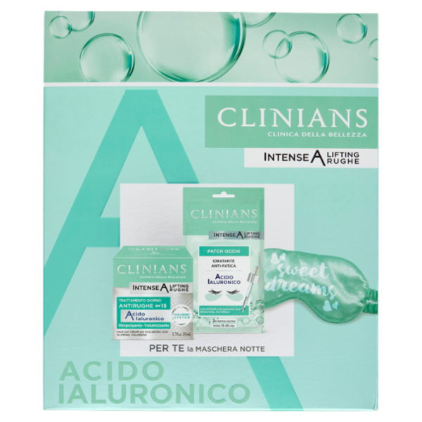 Clinians Intense A Lifting Rughe Acido Ialuronico Trattamento giorno 50 mL + Patch Occhi 3,6 g