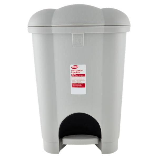 Selex Pattumiera a Pedale Grigio 16 L