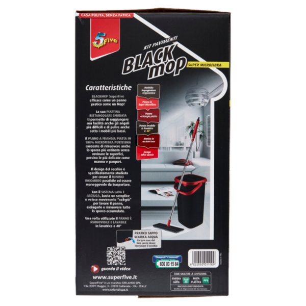 Super5 Black mop Kit Pavimenti