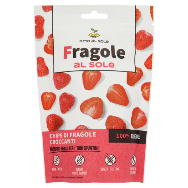 Orto al Sole Fragole al sole Chips di Fragole Croccanti 15 g