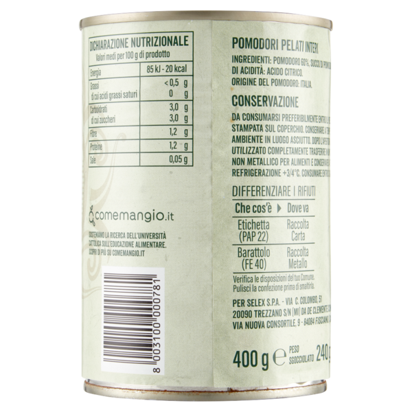 Selex Pomodori Pelati 400 g