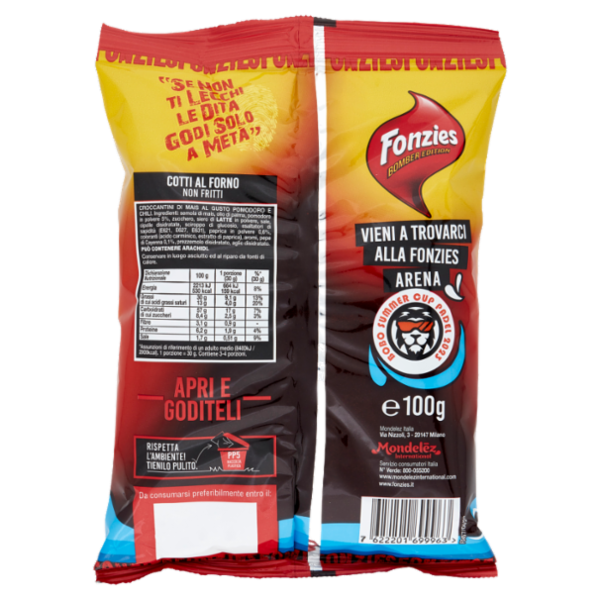 Fonzies Bomber Edition Croccantini di Mais Gusto Pomodoro e Chili - 100g
