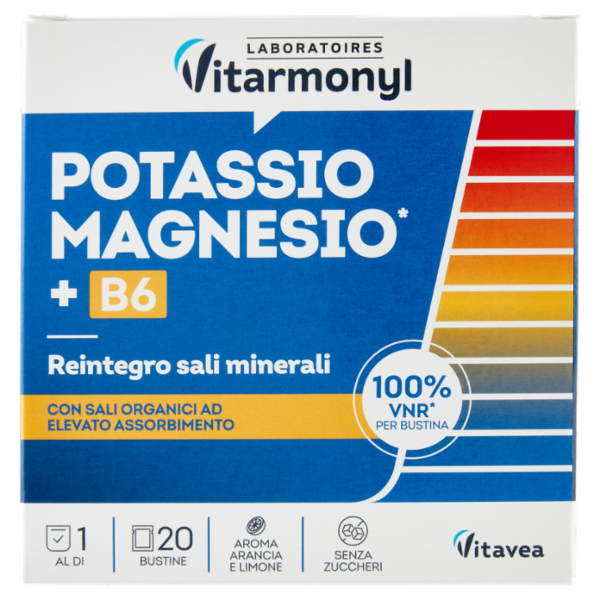 Laboratoires Vitarmonyl Potassio Magnesio* + B6 20 Bustine 64 g