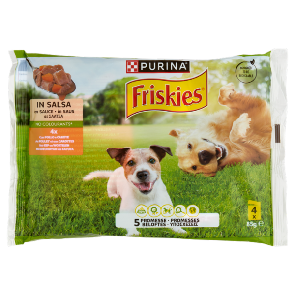 PURINA FRISKIES In Salsa Con Pollo e Carote 4 x 85 g
