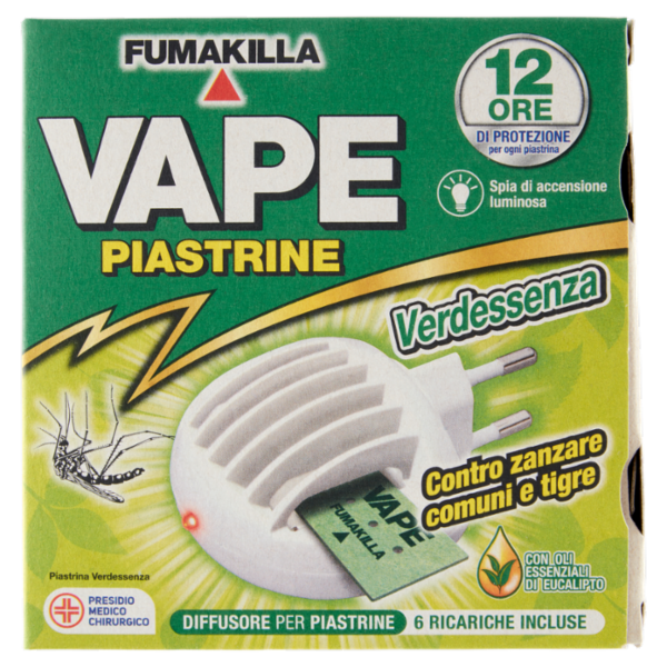 VAPE Elettroemanatore Piastrine Verdessenza + 6 Ricariche