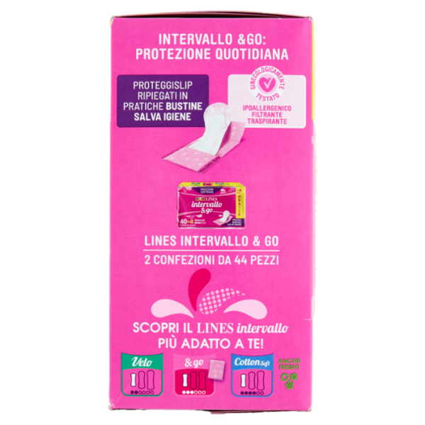 Lines intervallo & go Regular proteggislip ripiegati 88 pz