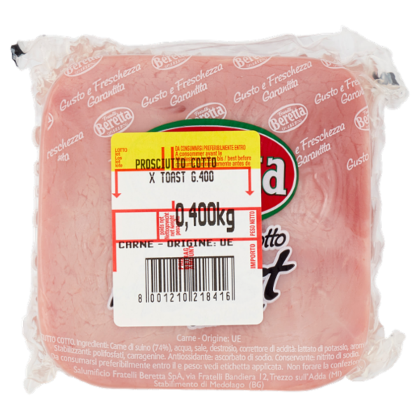 Fratelli Beretta Prosciutto Cotto per Toast 0,400 Kg