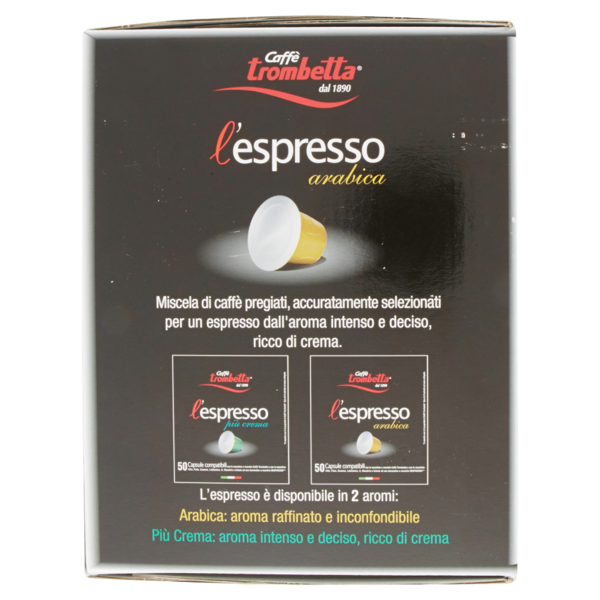 Caffè trombetta l'espresso arabica Capsule 50 pz