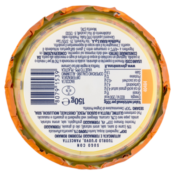 Giovanni Rana Sugo alla Carbonara Sugo Fresco 150 g