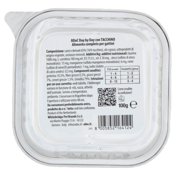 ADoC Day by Day per Gattini Paté con Tacchino 100 g