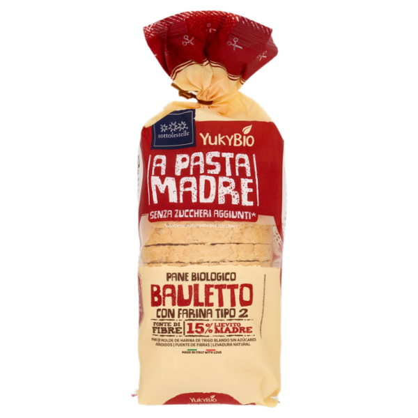 YukyBio A Pasta Madre Pane Biologico Bauletto con Farina Tipo 2 400 g