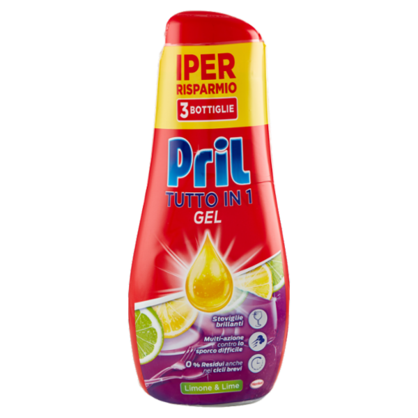 PRIL Tutto in 1 Gel Limone 3x630ml