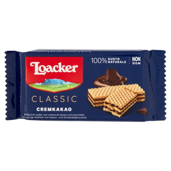 Loacker Classic Cremkakao Wafer con crema al cioccolato e cacao nobile Wafers 45g