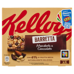 Kellogg's Barretta Mandorle e Cioccolato 4 x 32 g