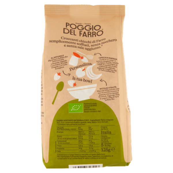 Poggio del Farro Farro Soffiato Integrale Bio 125 g