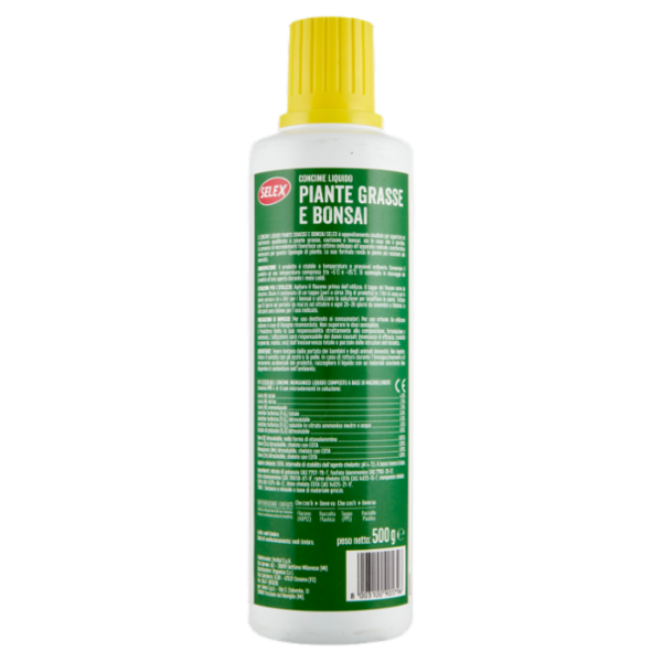 Selex Concime Liquido per Piante Grasse, Cactus e Bonsai 500 g