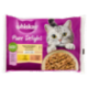 Whiskas Pure Delight Cibo Umido Gatto Tenere Delicatezze in Gelatina con Pollo e Tacchino 4x85g