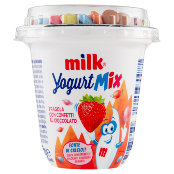 Milk Yogurt Mix Fragola con Confetti al Cioccolato 110 g
