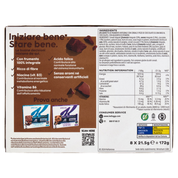 Kellogg's Special K Cioccolato Fondente 8 x 21,5 g