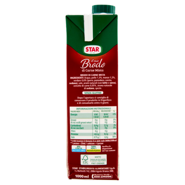 Star il mio Brodo di Carne Mista 1000 ml