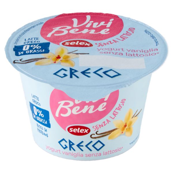 Selex Vivi Bene Yogurt Greco Vaniglia Senza Lattosio 150 g