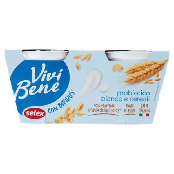 Selex Vivi Bene Yogurt con Bifidus Bianco e Cereali 2x125 g