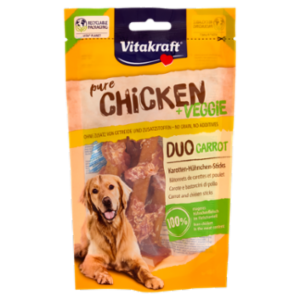 Vitakraft Pure Chicken + Veggie Duo Carrot Carote e Bastoncini Di Pollo 80 g
