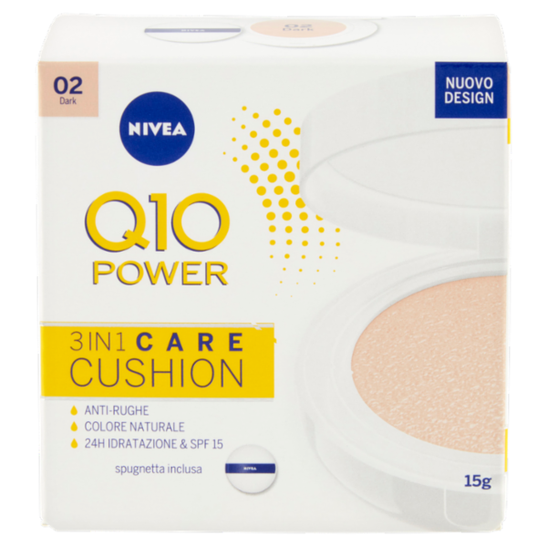 Nivea Q10 Power 3in1 Care Cushion 02 Dark 15 g
