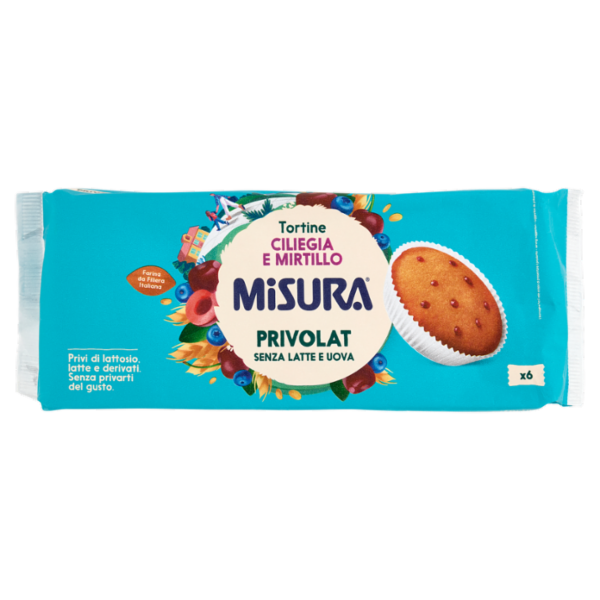 Misura Privolat 6 Tortine Ciliegia e Mirtillo 290 g