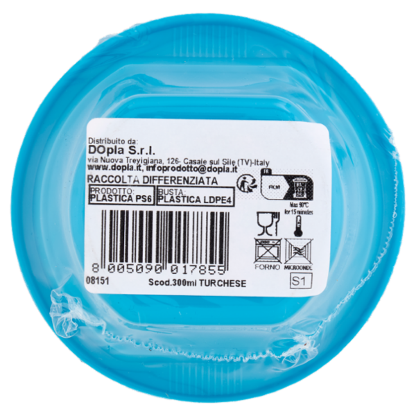 DOpla Re-Usable Scodelle Turchese 300ml (250) 15 pz