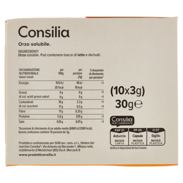 Consilia Orzo Espresso in Capsule Compatibili Dolce Gusto 10 pezzi