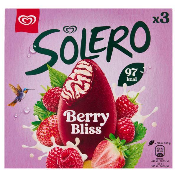 Algida Solero Berry Bliss 3 Gelati 204 g