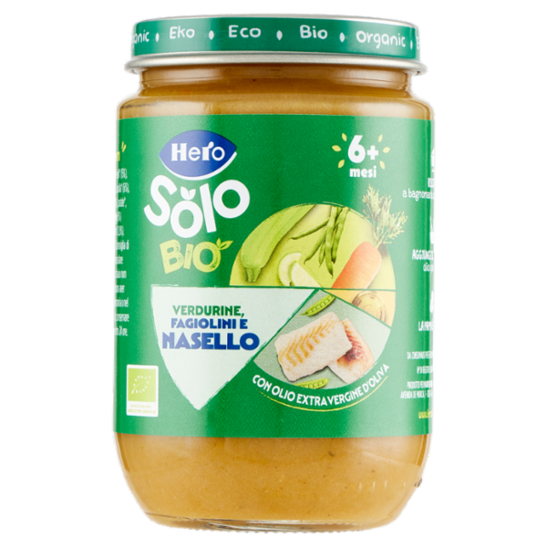 Hero Solo Bio Verdurine, Fagiolini e Nasello 190 g