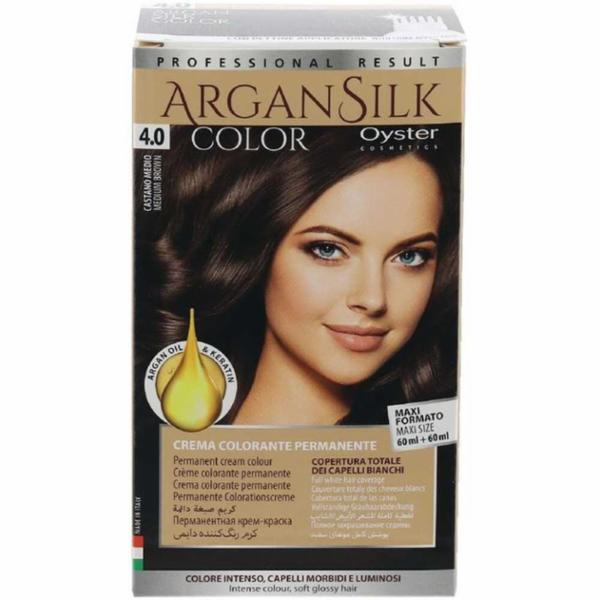 Oyster Crema Color Argan Silk Castano Medio 4 120ml