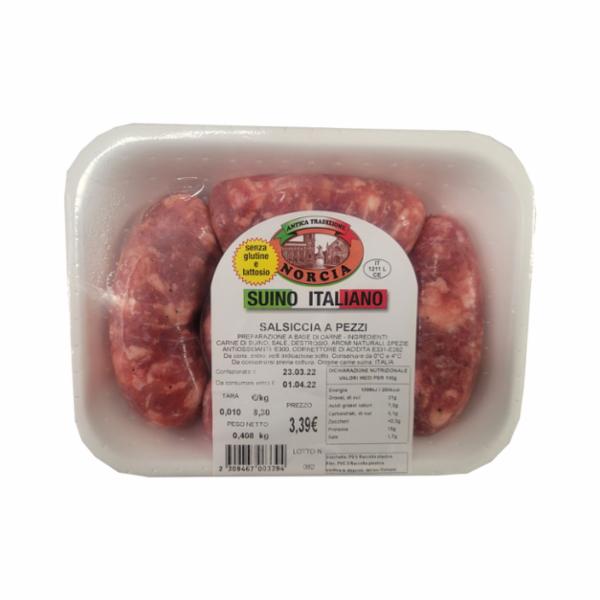 Lanzi Suino Salsiccia Di Norcia A Pezzi Gr.400 Circa