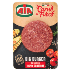 Aia Carne Al Fuoco Big Burger Di Bovino 100% Scottona 0,180 Kg