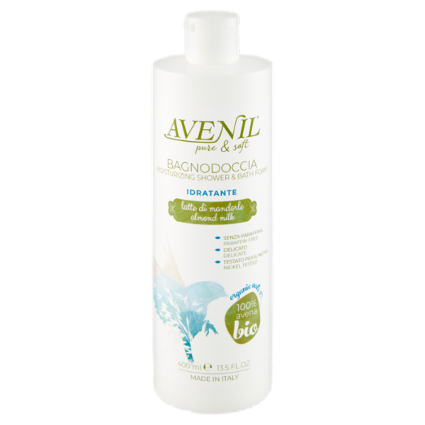Avenil pure & soft Bagnodoccia Idratante latte di mandorle 400 ml