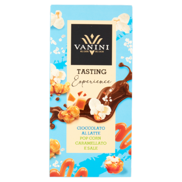 Vanini Tasting Experience Cioccolato al Latte Pop Corn Caramellato e Sale 75 g
