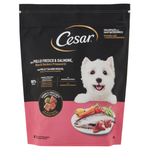 Cesar Cibo Secco Cani Pollo Salmone Verdure 800 g
