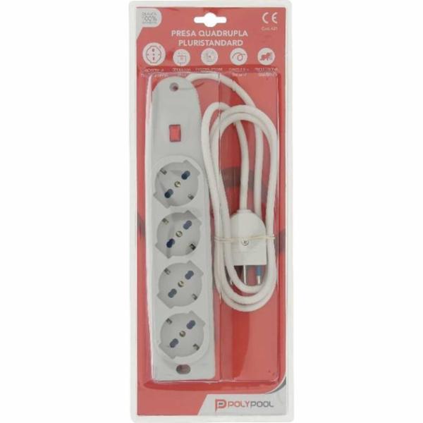 Poly Pool Presa Quadrupla 2P+T 421