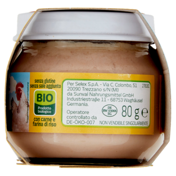 Selex Primi Anni Omogeneizzato di Carne Pollo Biologico 2x80 g