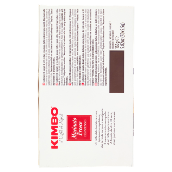 Kimbo Macinato Fresco Capsule Compatibili con Macchine Nespresso* Original 30 x 5,5 g