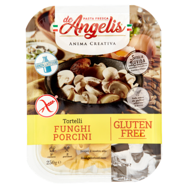 de Angelis Gluten Free Tortelli Funghi Porcini 250 g