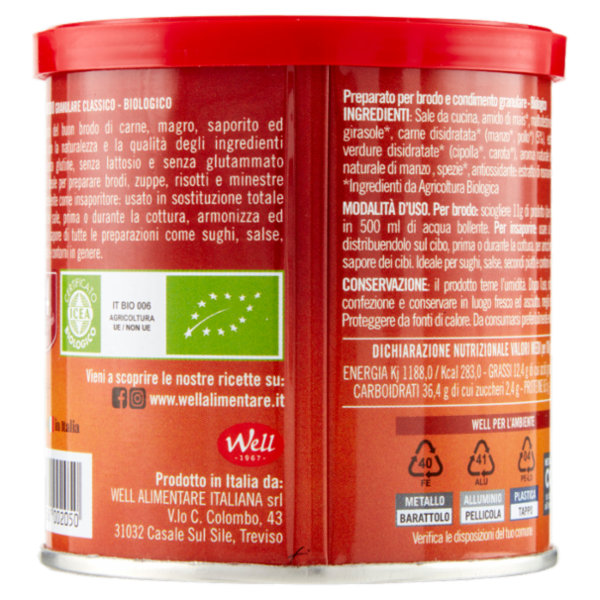 Well Bontà di Brodo Granulare Biologico Classico 150 g