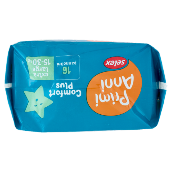 Selex Primi Anni Pannolini per Bambini Dry Confort Extra Large 15-30 kg 16 pezzi